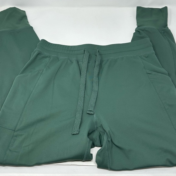 Fabletics Women's Sz M Athletic Leggings Drawstring Pockets Green X1 - Picture 1 of 6